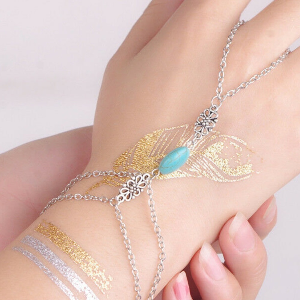Turquoise Handlet Anklet NWT-